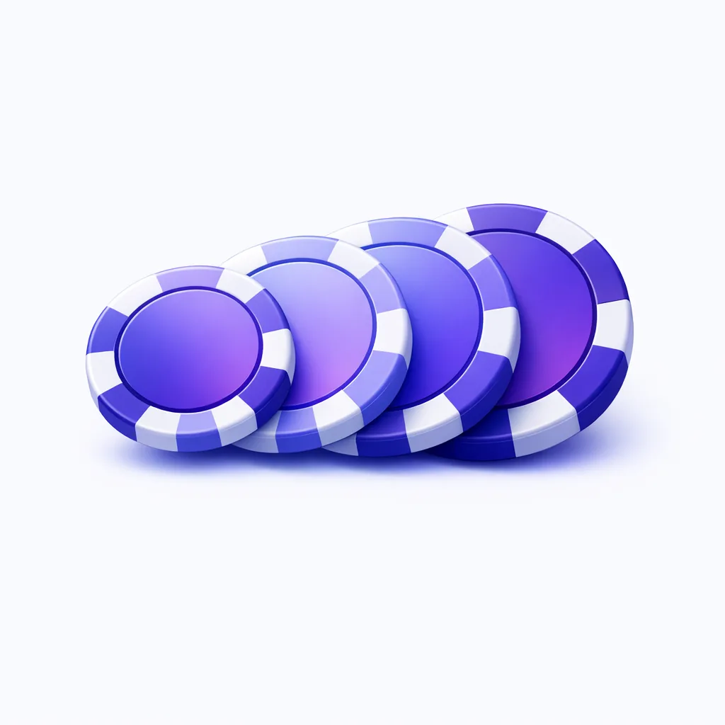 Catégories de bonus sur les casinos sans KYC, éventail de quatre jetons indigo