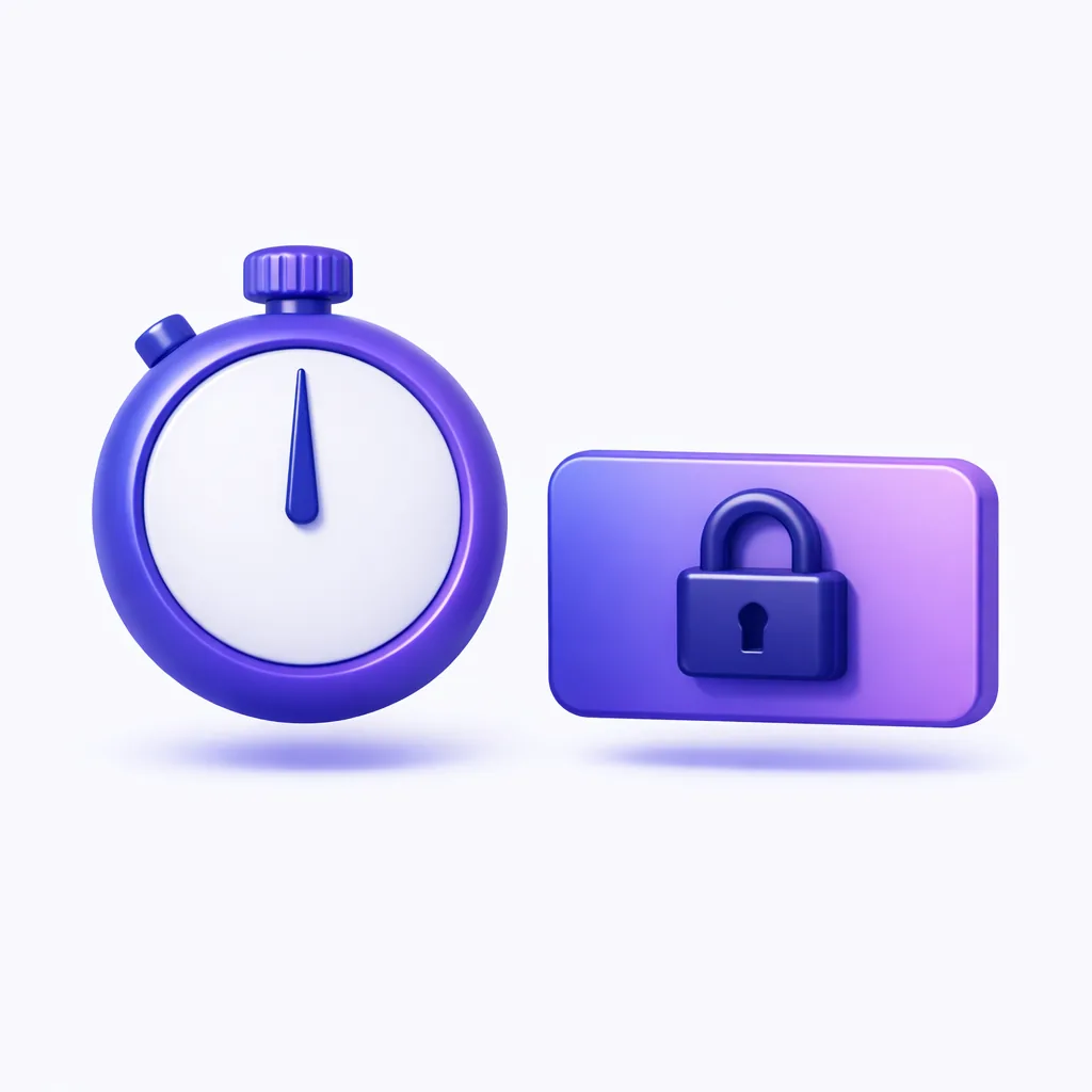 Déclenchement KYC au retrait sur casino sans KYC, chronomètre et carte avec cadenas intégré