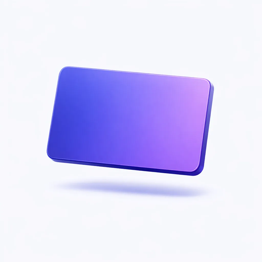 Ticket prépayé Neosurf isolé, rendu 3D indigo pour un dépôt casino sans KYC